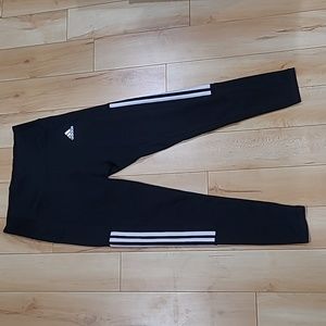 Adidas women's medium high waisted black capris